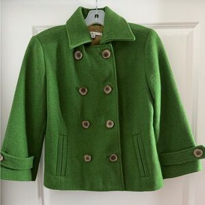 green pea coat.